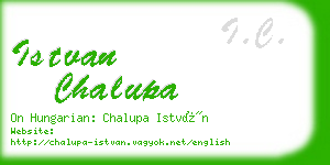 istvan chalupa business card